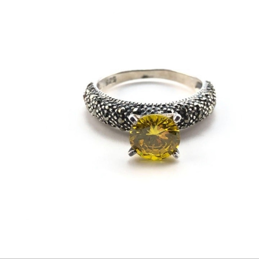 Citrine sterling silver ring